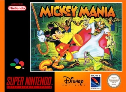 Mickey Mania SNES box art